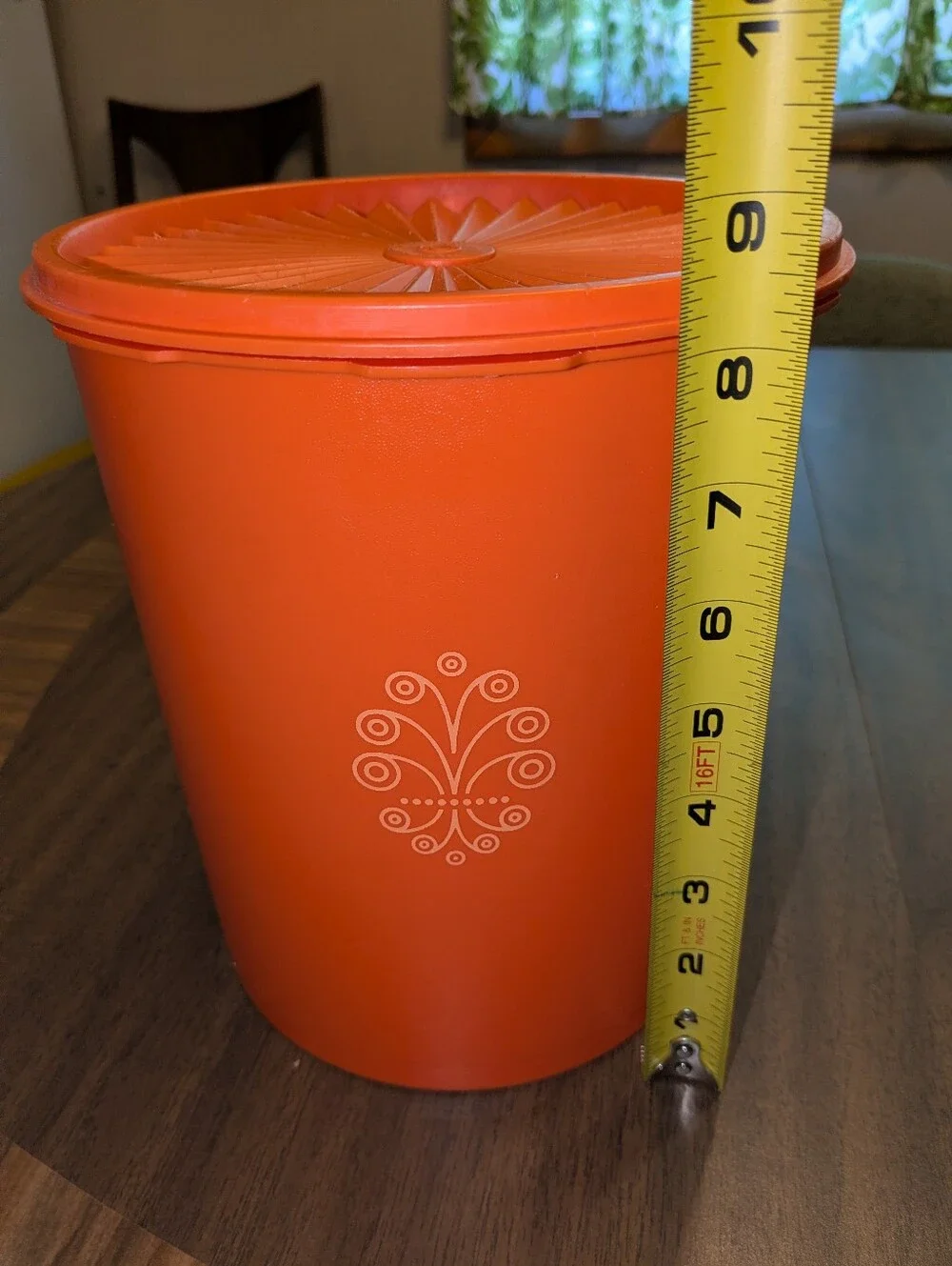 Vintage Orange Tupperware Canister